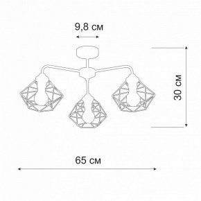 Люстра на штанге Vitaluce V4258 V4258-0/3PL в Александровском - alexsandrovskoe.mebel24.online | фото 2