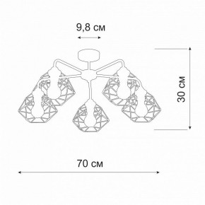 Люстра на штанге Vitaluce V4258 V4258-0/5PL в Александровском - alexsandrovskoe.mebel24.online | фото 2