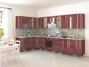 Модульная кухня Танго бордо в Александровском - alexsandrovskoe.mebel24.online | фото 4