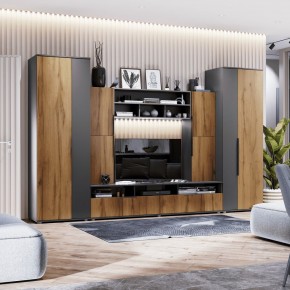 МОНИКА Гостиная 3400 (темно серый) в Александровском - alexsandrovskoe.mebel24.online | фото 1