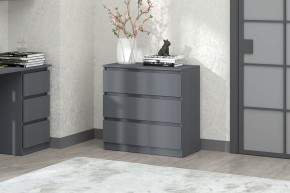 МС "Хилтон" Комод №2 800 (3 ящ.) графит в Александровском - alexsandrovskoe.mebel24.online | фото