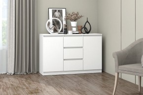 МС "Хилтон" Комод №4 1200 (белый текстурный) в Александровском - alexsandrovskoe.mebel24.online | фото