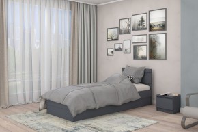 МС "Хилтон" Кровать 0,9 (графит) в Александровском - alexsandrovskoe.mebel24.online | фото