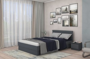 МС "Хилтон" Кровать 1,4 (графит) в Александровском - alexsandrovskoe.mebel24.online | фото