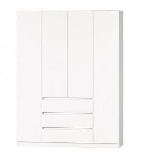 МС "Хилтон" Шкаф №1 1600 (Белый текстурный) в Александровском - alexsandrovskoe.mebel24.online | фото