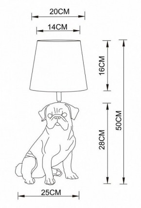 Настольная лампа декоративная Arte Lamp Bobby A1512LT-1WH в Александровском - alexsandrovskoe.mebel24.online | фото 2