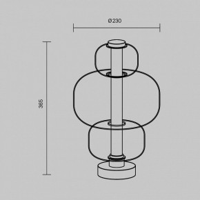 Настольная лампа декоративная Maytoni Atmos MOD364TL-L15B3K в Александровском - alexsandrovskoe.mebel24.online | фото 5