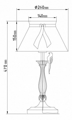 Настольная лампа декоративная Maytoni Bird ARM013-11-W в Александровском - alexsandrovskoe.mebel24.online | фото 5