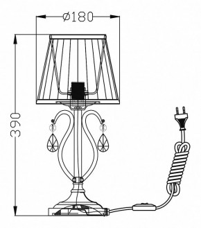 Настольная лампа декоративная Maytoni Brionia ARM172-01-G в Александровском - alexsandrovskoe.mebel24.online | фото 2