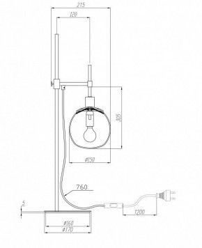 Настольная лампа декоративная Maytoni Erich MOD221-TL-01-G в Александровском - alexsandrovskoe.mebel24.online | фото 3