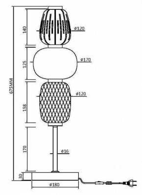 Настольная лампа декоративная Maytoni Pattern MOD267TL-L28CH3K в Александровском - alexsandrovskoe.mebel24.online | фото 4