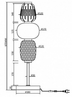 Настольная лампа декоративная Maytoni Pattern MOD267TL-L28G3K в Александровском - alexsandrovskoe.mebel24.online | фото 5