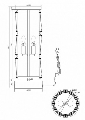 Настольная лампа декоративная Maytoni Puntes MOD043TL-02G в Александровском - alexsandrovskoe.mebel24.online | фото 3