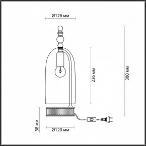 Настольная лампа декоративная Odeon Light Bell 4892/1T в Александровском - alexsandrovskoe.mebel24.online | фото 6