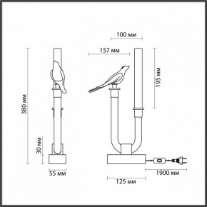 Настольная лампа декоративная Odeon Light Lark 5431/2TL в Александровском - alexsandrovskoe.mebel24.online | фото 4