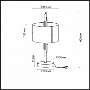 Настольная лампа декоративная Odeon Light Margaret 5415/2T в Александровском - alexsandrovskoe.mebel24.online | фото 4