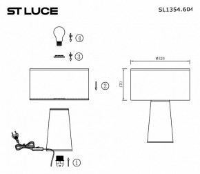 Настольная лампа декоративная ST-Luce Jackie SL1354.604.01 в Александровском - alexsandrovskoe.mebel24.online | фото 5