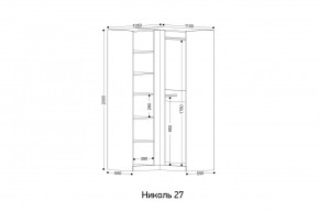 НИКОЛЬ 27 Шкаф угловой в Александровском - alexsandrovskoe.mebel24.online | фото 2