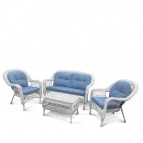 Плетеный комплект для отдыха из искусственного ротанга  LV-520 White/Blue в Александровском - alexsandrovskoe.mebel24.online | фото 2