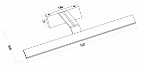 Подсветка для зеркала Maytoni Decart MIR010WL-L12B4K в Александровском - alexsandrovskoe.mebel24.online | фото 3