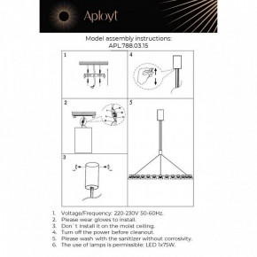 Подвесная люстра Aployt Rezeda APL.788.03.15 в Александровском - alexsandrovskoe.mebel24.online | фото 13