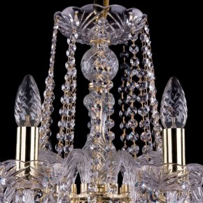 Подвесная люстра Bohemia Ivele Crystal 1402 1402/10/240/G/Leafs в Александровском - alexsandrovskoe.mebel24.online | фото 4