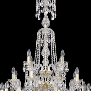 Подвесная люстра Bohemia Ivele Crystal 1402 1402/16+8+4/300/XL-123/3D/G в Александровском - alexsandrovskoe.mebel24.online | фото 5