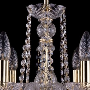 Подвесная люстра Bohemia Ivele Crystal 1402 1402/6/160/G/Leafs в Александровском - alexsandrovskoe.mebel24.online | фото 4