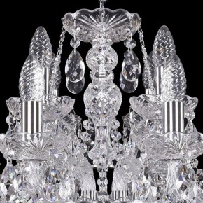 Подвесная люстра Bohemia Ivele Crystal 1411 1411/8+4/195/Ni в Александровском - alexsandrovskoe.mebel24.online | фото 4