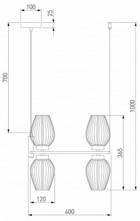Подвесная люстра Eurosvet Alva 30183/4 латунь в Александровском - alexsandrovskoe.mebel24.online | фото 4