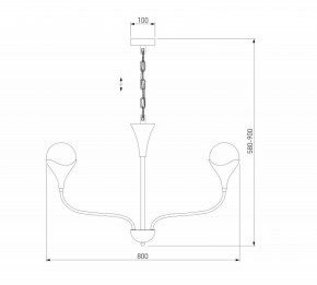 Подвесная люстра Eurosvet Calyx 60169/6 никель в Александровском - alexsandrovskoe.mebel24.online | фото 3