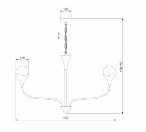 Подвесная люстра Eurosvet Calyx 60169/8 никель в Александровском - alexsandrovskoe.mebel24.online | фото 3