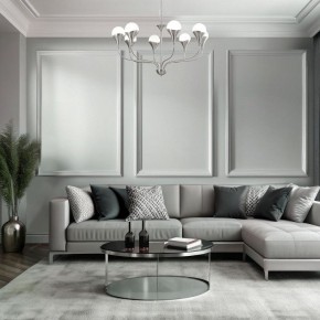 Подвесная люстра Eurosvet Calyx 60169/8 никель в Александровском - alexsandrovskoe.mebel24.online | фото 4
