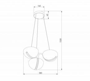 Подвесная люстра Eurosvet Emisfero 50083/3 LED золото в Александровском - alexsandrovskoe.mebel24.online | фото 6