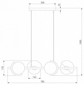 Подвесная люстра Eurosvet Moity 70149/4 черный/латунь в Александровском - alexsandrovskoe.mebel24.online | фото 4