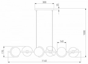 Подвесная люстра Eurosvet Moity 70149/6 черный/латунь в Александровском - alexsandrovskoe.mebel24.online | фото 5
