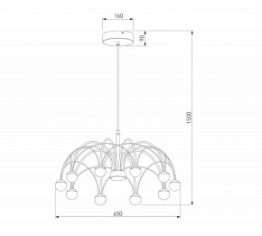 Подвесная люстра Eurosvet Ragno 90034/10 LED черный в Александровском - alexsandrovskoe.mebel24.online | фото 5