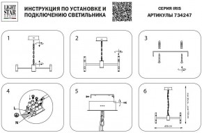 Подвесная люстра Lightstar Iris 734247 в Александровском - alexsandrovskoe.mebel24.online | фото 4