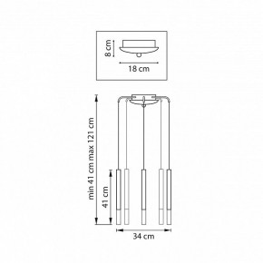 Подвесная люстра Lightstar Tubo L5T747143 в Александровском - alexsandrovskoe.mebel24.online | фото 3