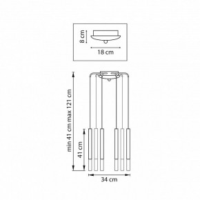 Подвесная люстра Lightstar Tubo L8T747147 в Александровском - alexsandrovskoe.mebel24.online | фото 2