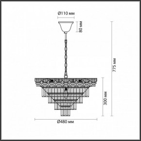 Подвесная люстра Lumion Esme 5233/8 в Александровском - alexsandrovskoe.mebel24.online | фото 4