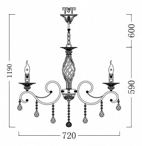 Подвесная люстра Maytoni Grace ARM247-08-G в Александровском - alexsandrovskoe.mebel24.online | фото 4