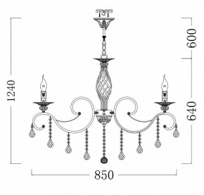 Подвесная люстра Maytoni Grace RC247-PL-10-R в Александровском - alexsandrovskoe.mebel24.online | фото 6