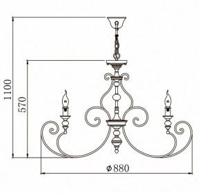 Подвесная люстра Maytoni Karina H631-PL-08-B в Александровском - alexsandrovskoe.mebel24.online | фото 3