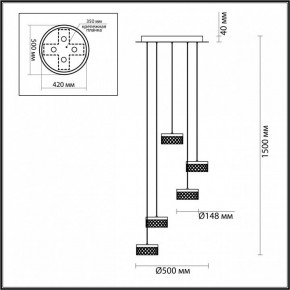 Подвесная люстра Odeon Light Fivre 5032/30L в Александровском - alexsandrovskoe.mebel24.online | фото 4