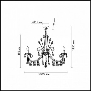 Подвесная люстра Odeon Light Versia 4977/6 в Александровском - alexsandrovskoe.mebel24.online | фото 5