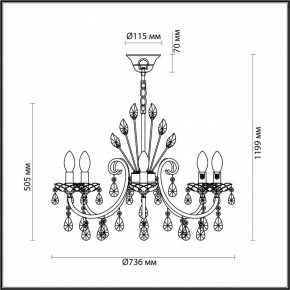 Подвесная люстра Odeon Light Versia 4977/8 в Александровском - alexsandrovskoe.mebel24.online | фото 6