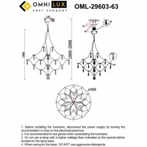 Подвесная люстра Omnilux Perelli OML-29603-63 в Александровском - alexsandrovskoe.mebel24.online | фото 8