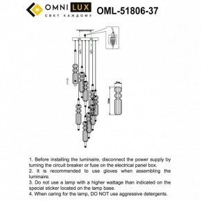Подвесная люстра Omnilux Vepri OML-51806-37 в Александровском - alexsandrovskoe.mebel24.online | фото 9
