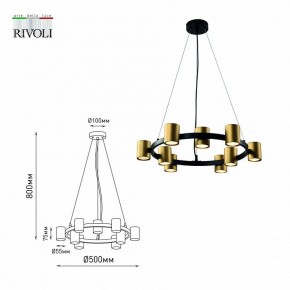 Подвесная люстра Rivoli Chloe Б0057929 в Александровском - alexsandrovskoe.mebel24.online | фото 5